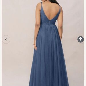 Revelry Penelope sz 0 tulle long floor length formal dress bridesmaid gown